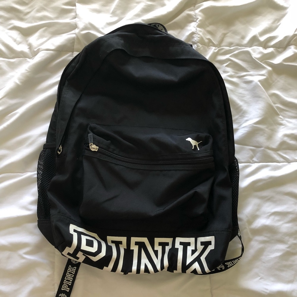 VS PINK Black Logo Backpack